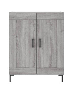 Credenza Grigio Sonoma 69,5x34x180 cm in Legno Multistrato 2