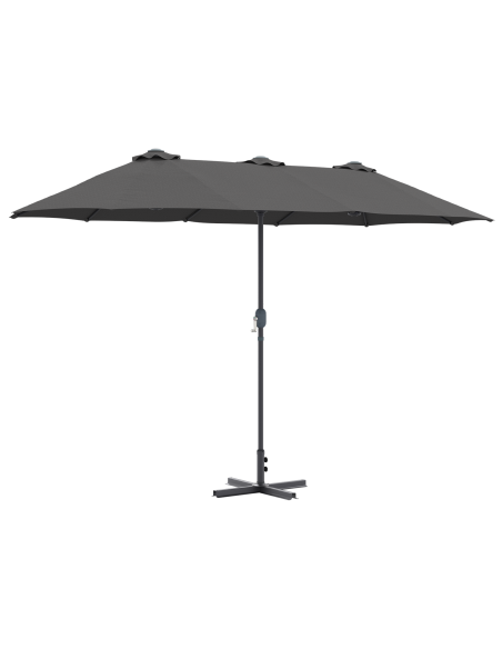 Ombrello da giardino Antracite 380 x 196 x 235 cm