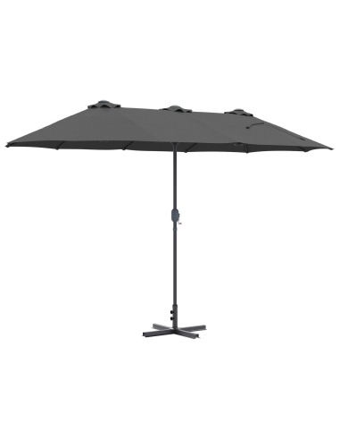 Ombrello da giardino Antracite 370 x 197 x 239 cm