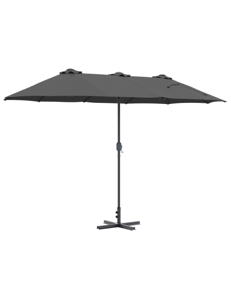 Ombrello da giardino Antracite 370 x 197 x 239 cm