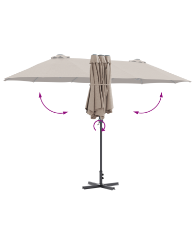 Ombrello da giardino Talpa 370 x 197 x 239 cm