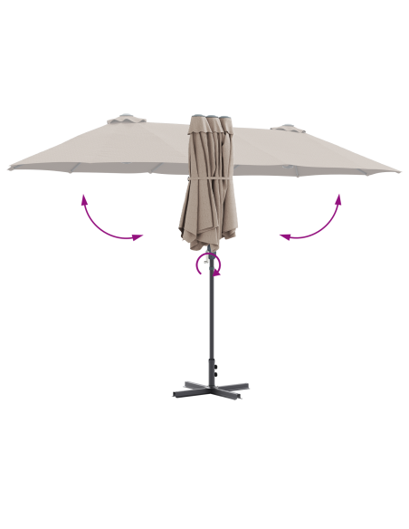 Ombrello da giardino Talpa 380 x 196 x 235 cm
