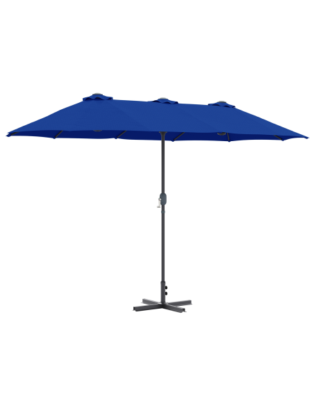 Ombrello da giardino Blu 380 x 196 x 235 cm
