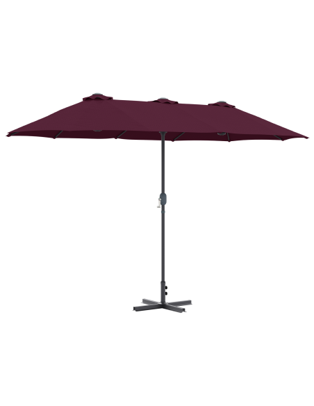 Ombrello da giardino Rosso bordò 380 x 196 x 235 cm