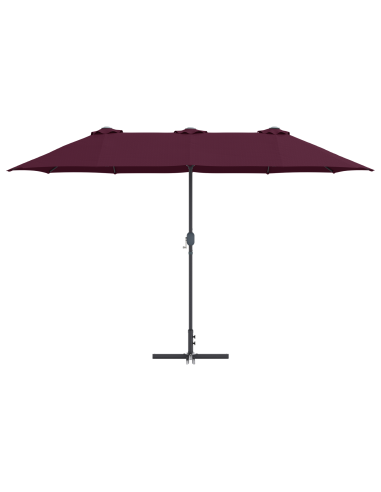 Ombrello da giardino Rosso Bordeaux 370 x 197 x 239 cm