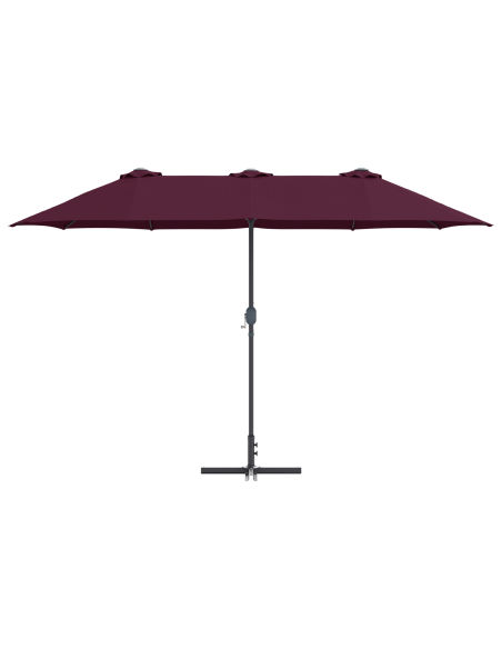 Ombrello da giardino Rosso Bordeaux 370 x 197 x 239 cm