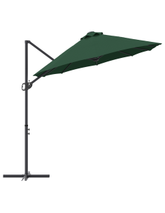 Ombrellone Verde 372 x 198 x 243 cm Poliestere e Alluminio