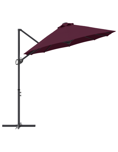 Ombrellone Rosso Bordeaux 372 x 198 x 243 cm