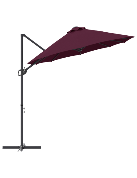 Ombrellone Rosso Bordeaux 372 x 198 x 243 cm