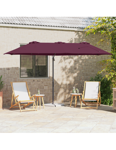 Ombrellone Rosso Bordeaux 372 x 198 x 243 cm