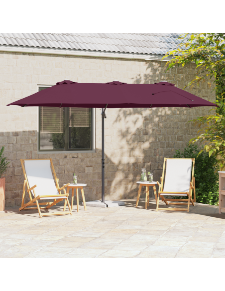 Ombrellone Rosso Bordeaux 372 x 198 x 243 cm
