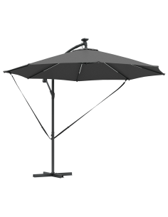 Ombrellone Antracite 294 x 294 x 248 cm Poliestere e Alluminio