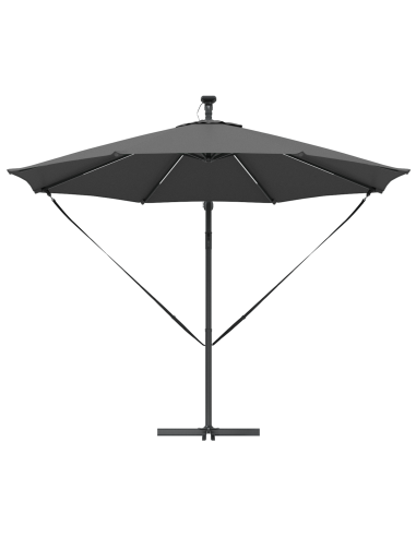 Ombrellone Antracite 294 x 294 x 248 cm Poliestere e Alluminio