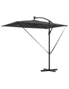 Ombrellone Antracite 294 x 200 x 270 cm Poliestere e Alluminio 2