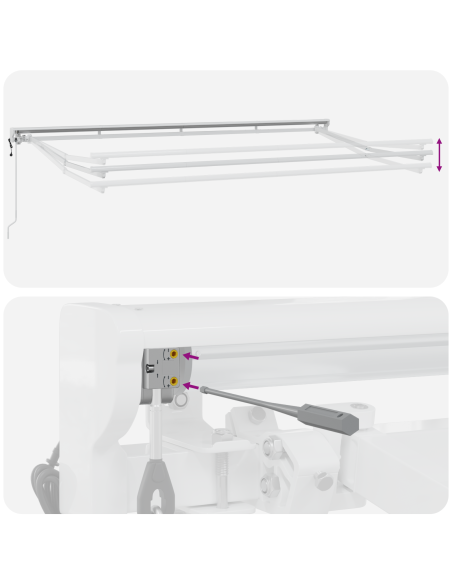 Tenda Retrattile Blu e Bianco 350x200 cm Poliestere e Alluminio