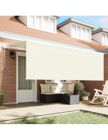 Tenda con tende Crema 350 x 200 x 120 cm Tessuto e Metallo