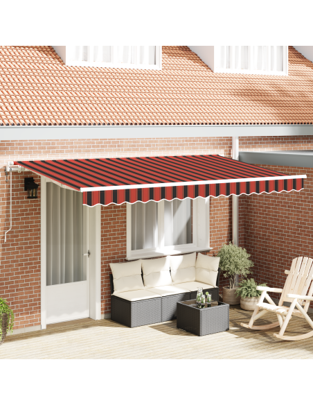 Tenda Retrattile Giallo, arancione e bianco 3,5 x 2 m