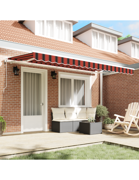 Tenda Retrattile Giallo, arancione e bianco 3,5 x 2 m