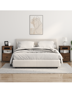 Armadio da Notte con cassetto Rovere Marrone 40 x 31 x 60 cm