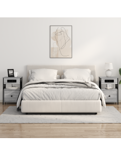Armadio da Notte 2 pcs Grigio Sonoma 40 x 31 x 60 cm