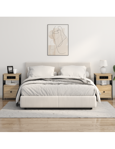 Armadio da Notte 2 pcs Rovere Sonoma 40 x 31 x 60 cm