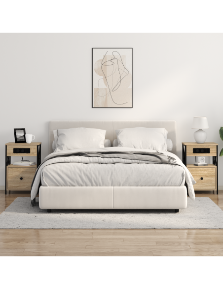 Mobiletti da Notte 2 pcs rovere sonoma 40 x 31 x 60 cm