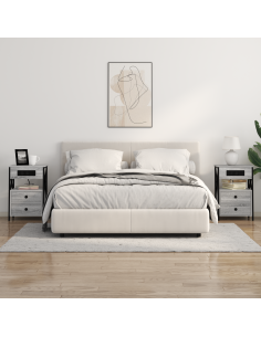 Armadio da Notte 2 pcs Grigio Sonoma 40 x 31 x 60 cm