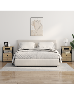 Armadio da Notte 2 pcs Rovere Sonoma 40 x 31 x 60 cm