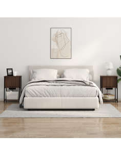 Armadio da Notte 2 pcs Rovere Marrone 38 x 31 x 61 cm