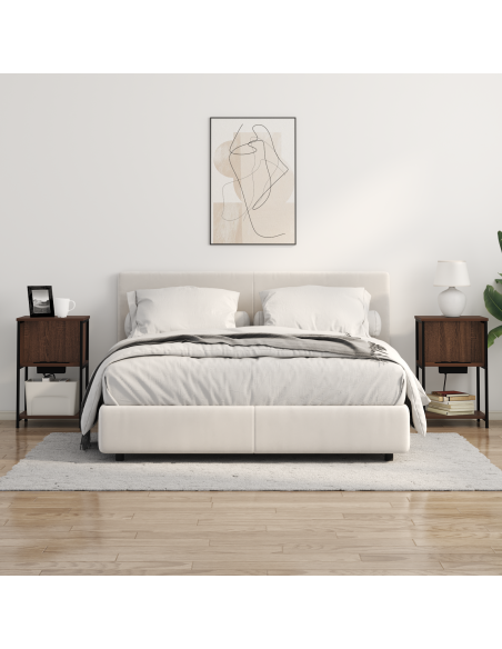Armadio da Notte 2 pcs Rovere marrone 38 x 31 x 61 cm