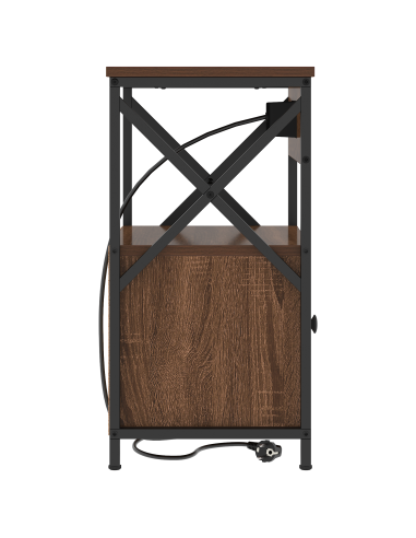 Armadio da Notte con cassetto Rovere Marrone 40 x 31 x 60 cm