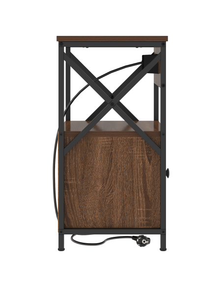 Armadio da Notte con cassetto Rovere marrone 40 x 31 x 60 cm