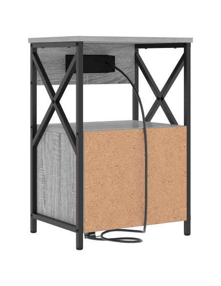 Armadio da Notte 2 pcs Grigio Sonoma 40 x 31 x 60 cm