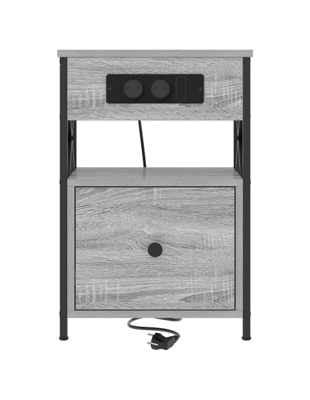 Armadio da Notte con cassetto Grigio sonoma 40 x 31 x 60 cm
