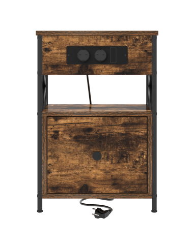 Armadio da Notte Rovere fumé 40 x 31 x 60 cm Legno multistrato