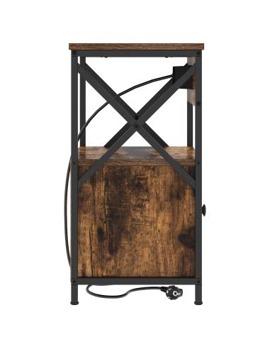 Armadio da Notte Rovere fumé 40 x 31 x 60 cm Legno multistrato