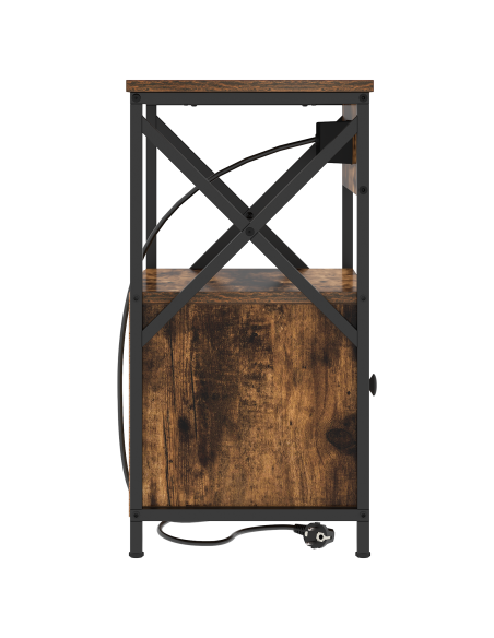 Armadio da Notte Rovere fumé 40 x 31 x 60 cm Legno multistrato