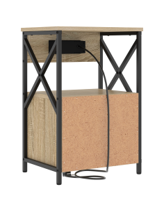 Armadio da Notte con cassetto Rovere Sonoma 40 x 31 x 60 cm 2