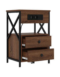 Armadio da Notte 2 pcs Rovere Marrone 40 x 31 x 60 cm 2