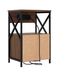 Armadio da Notte con cassetto Rovere Marrone 40 x 31 x 60 cm 2