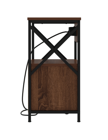 Armadio da Notte con cassetto Rovere Marrone 40 x 31 x 60 cm