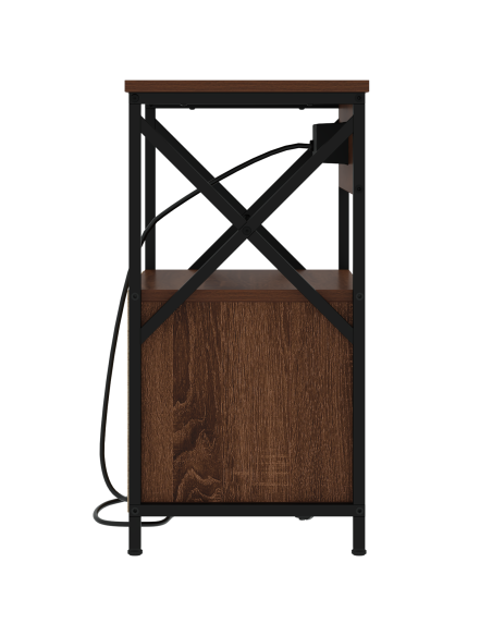 Armadio da Notte con cassetto Rovere marrone 40 x 31 x 60 cm