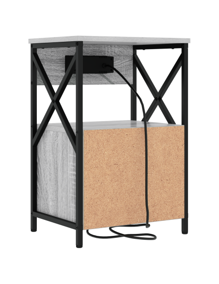 Armadio da Notte 2 pcs Grigio sonoma 40 x 31 x 60 cm