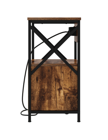 Armadio da Notte con cassetto 2 pcs Rovere fumé 40 x 31 x 60 cm