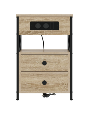 Armadio da Notte 2 pcs Rovere Sonoma 40 x 31 x 60 cm