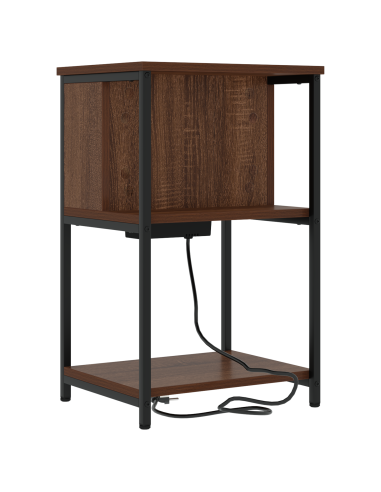 Armadio da Notte 2 pcs Rovere Marrone 38 x 31 x 61 cm