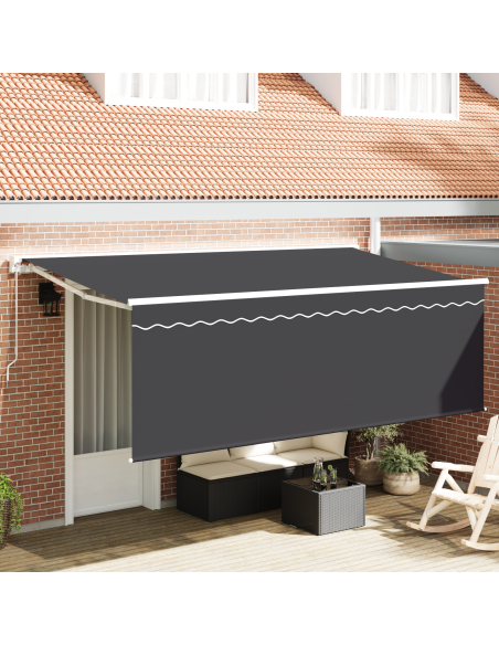 Tenda Retrattile Antracite Bianco Grigio