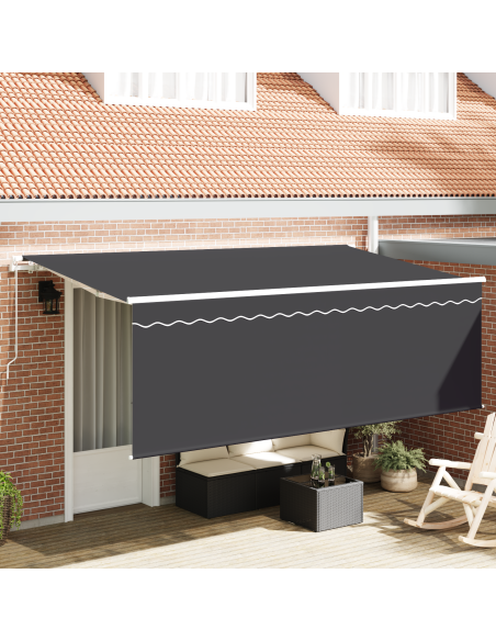 Tenda Retrattile Antracite Bianco Grigio