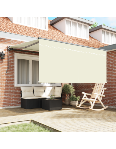 Tenda Retrattile Crema 300 x 250 cm Poliestere e Alluminio