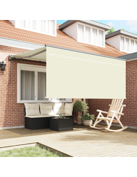 Tenda Retrattile Crema 300 x 250 cm Poliestere e Alluminio